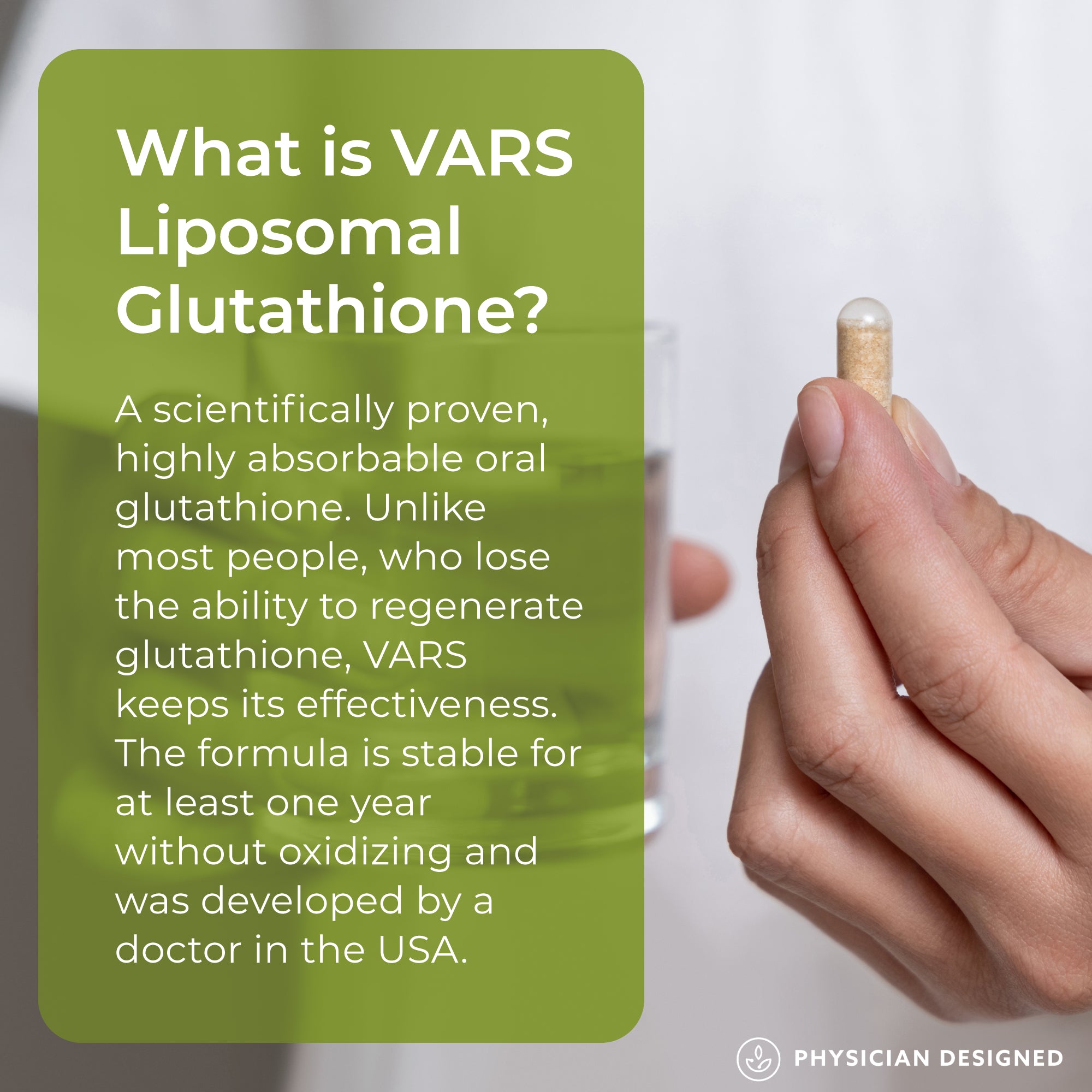 VARS Glutathione - Physician Designed Physician Designed VARS Glutathione - Physician Designed Physician Designed